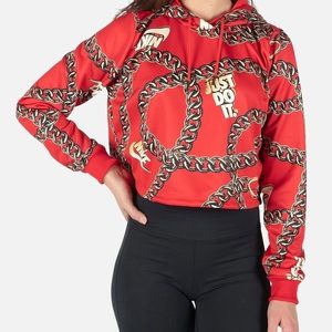 WOMENS NIKE ICON CLASH CROPPED HOODIE